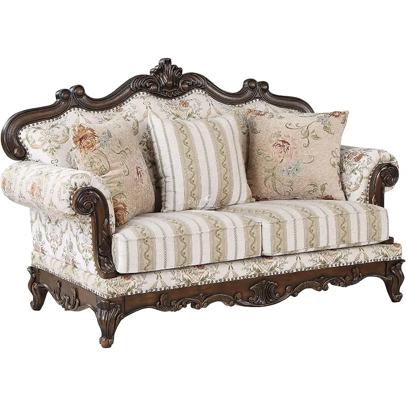 Classic & Luxury Home Carving Teakwood Sofa (6 Seater with Table) CRUZ INTERNATIONAL